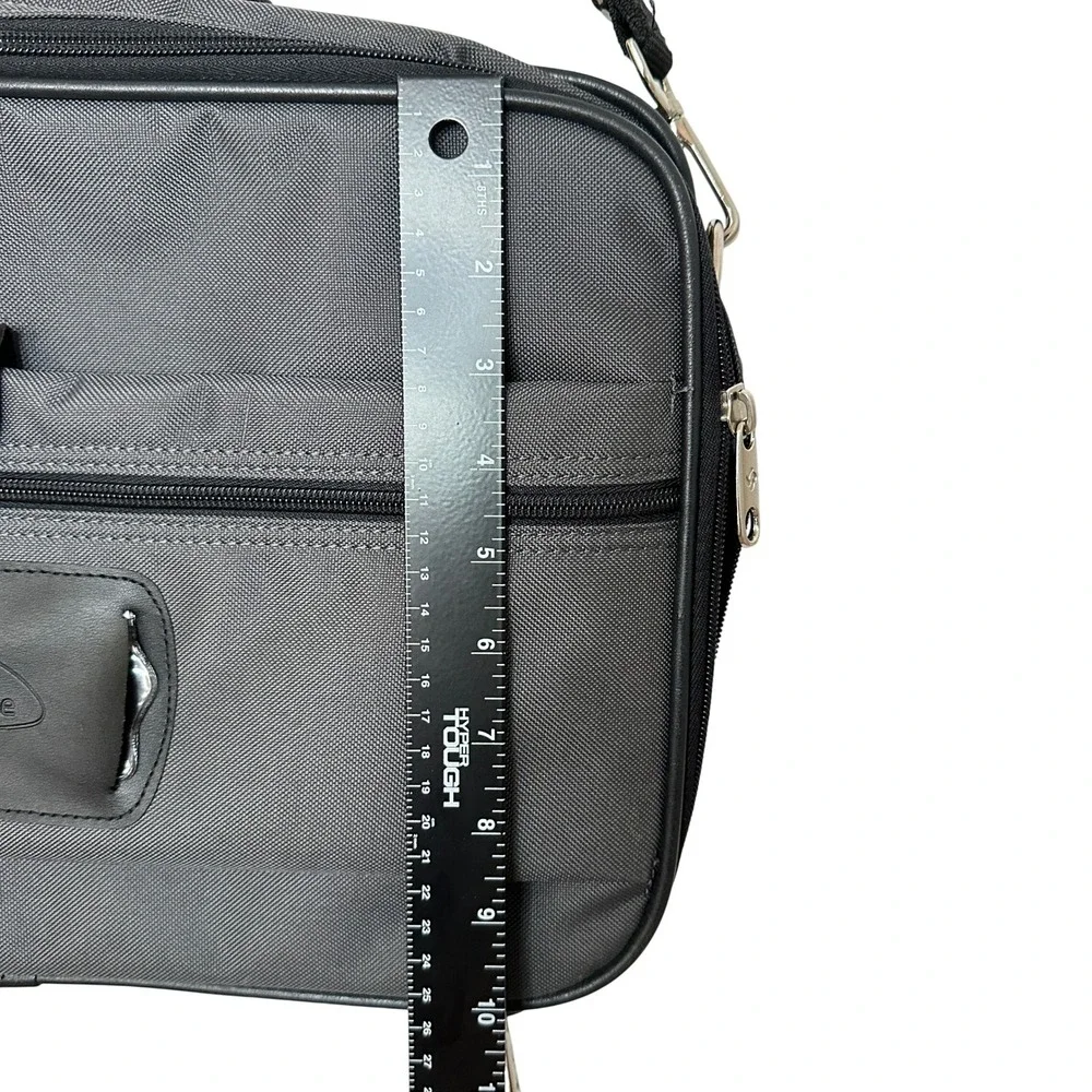Samsonite Messenger Bag Charcoal Gray Professional Briefcase Travel Bag